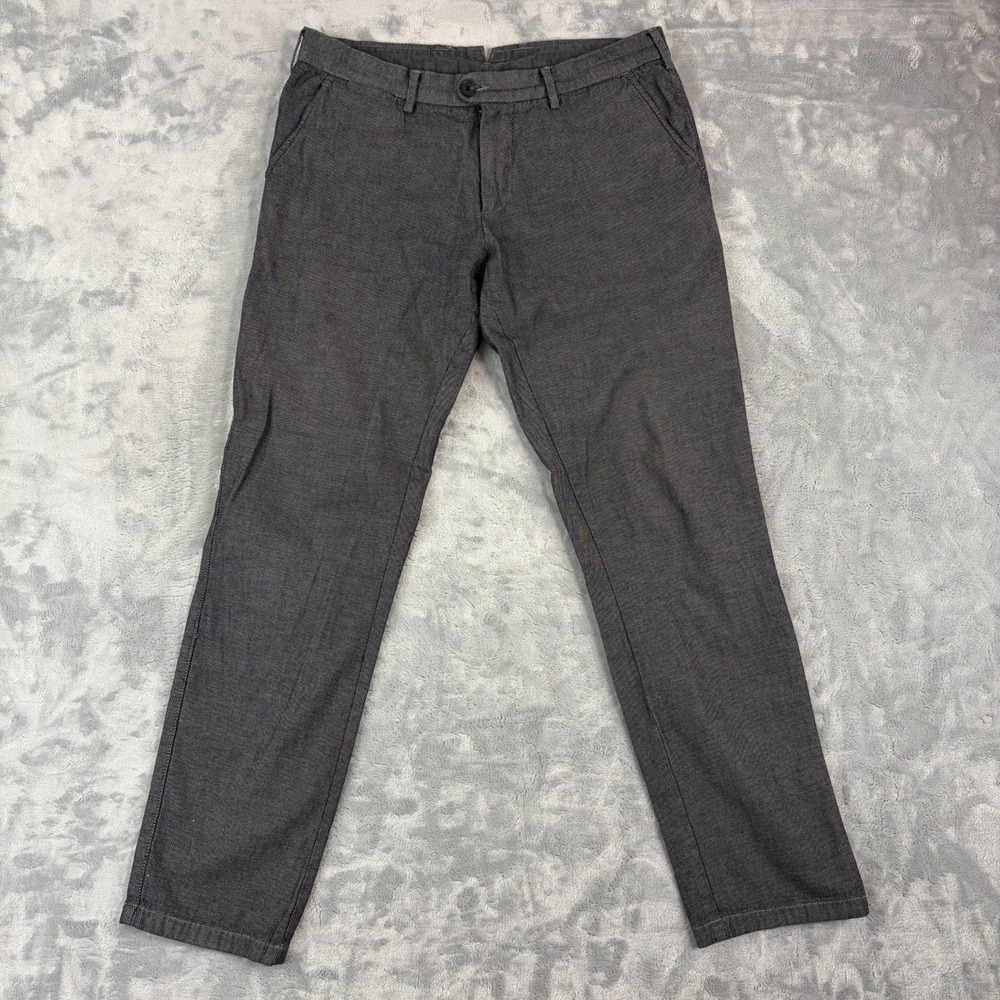 Brothers Swedish Bowery Pants Mens 32x30 Chinos Slim Fit Gray